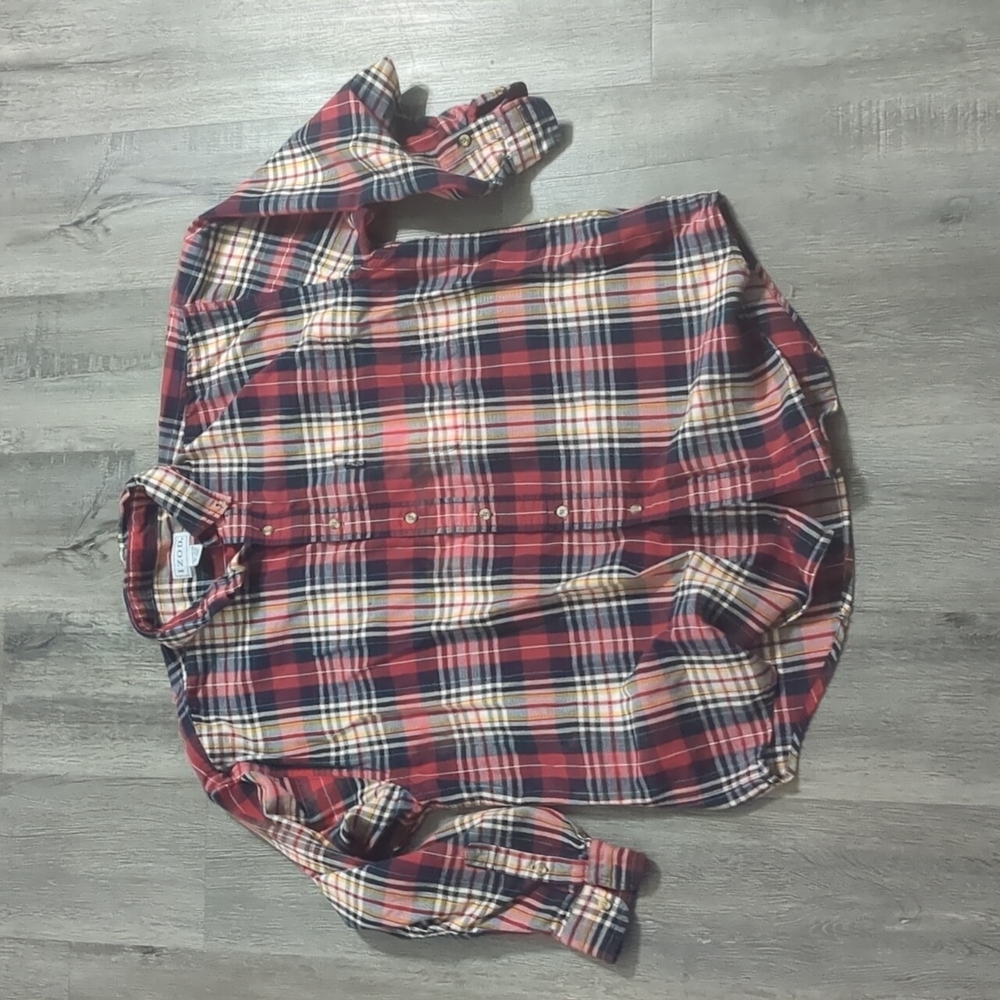 Large IZOD Plaid Button Down